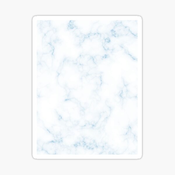 Light Blue and White Marble Sticker