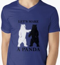 Let's Make A Panda tshirt Men's V-Neck T-Shirt