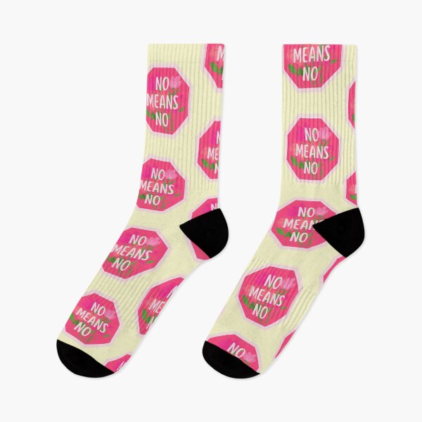 Item preview, NO MEANS NO - pink stop sign designed and sold by Colorful-Inspo.