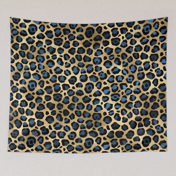 Item preview, Blue And Gold Leopard Design designed and sold by ArtsyWishy.