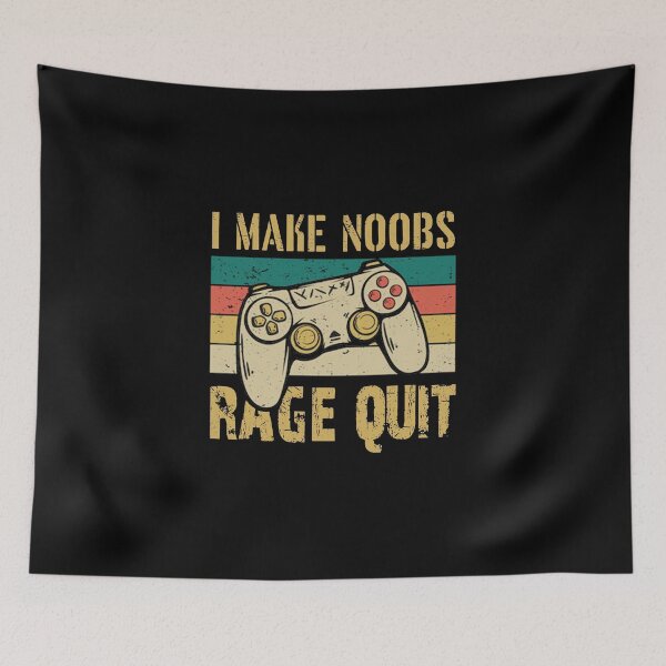 Item preview, retro gaming funny sarcastic Rude Offended saying, I Make Noobs Rage Quit boyfriend girlfriend designed and sold by joygift369.