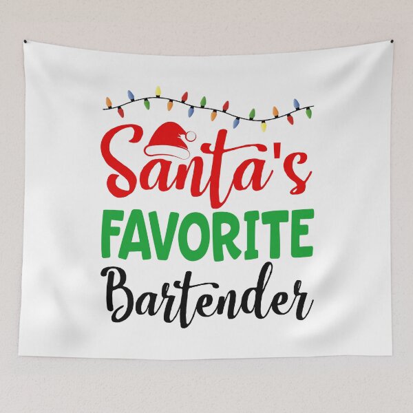 Item preview, Santa's Favorite Bartender designed and sold by Bendthetrend.
