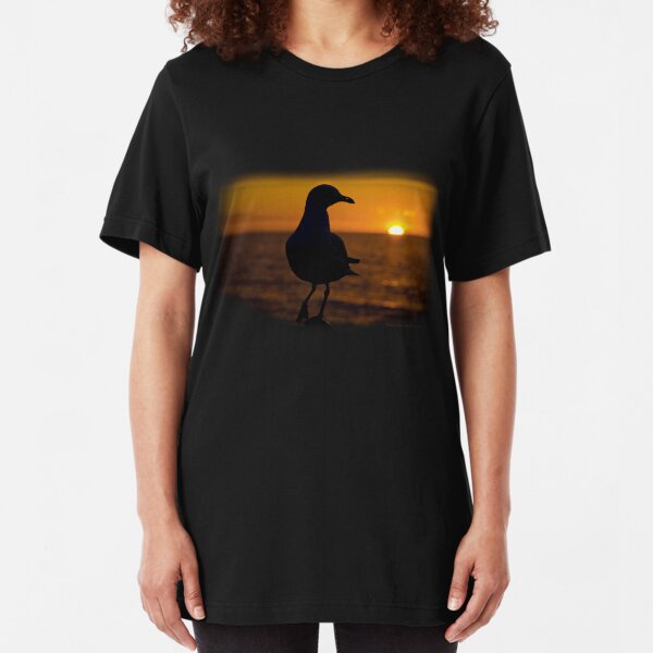Seagull Sunset Slim Fit T-Shirt