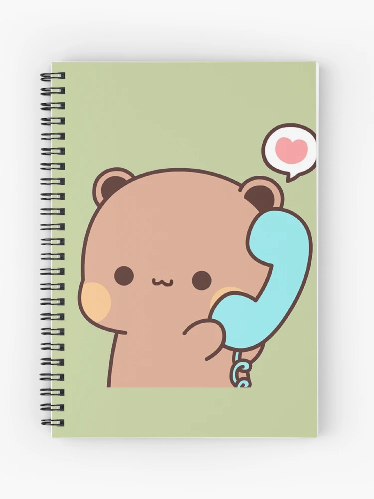 Dudu Is Making A Call To His Bubu, Cute Panda Bear Couple Bubu and Dudu  Spiral Notebook for Sale by Collins Gonzales