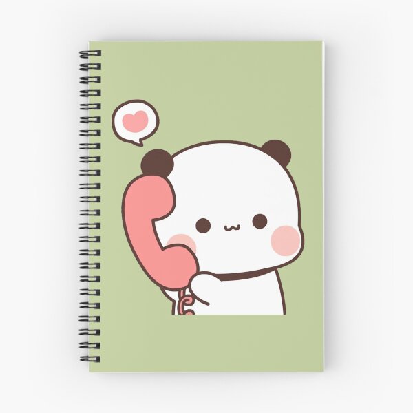 Item preview, Bubu Is Receiving A Call From Her Dudu, Cute Panda Bear Couple Bubu and Dudu designed and sold by Collins Gonzales.