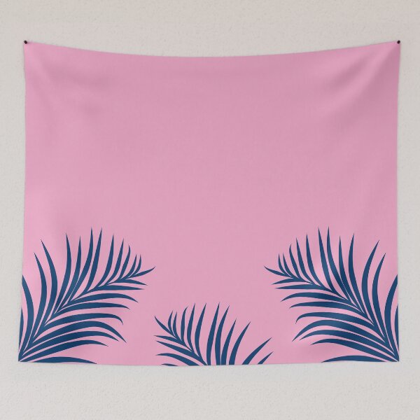 Item preview, Pink Tropical Blue Palm Leaves designed and sold by inkedtee.