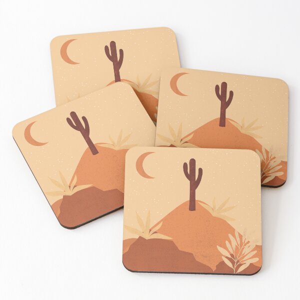 Item preview, Desert chic hills cactus and moon designed and sold by DemonicGloom.