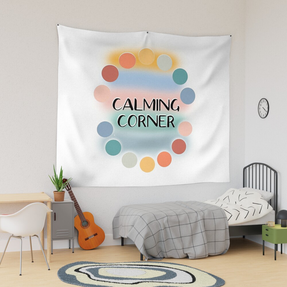 Calming corner colorfull designGrowth Mindset Tapestry