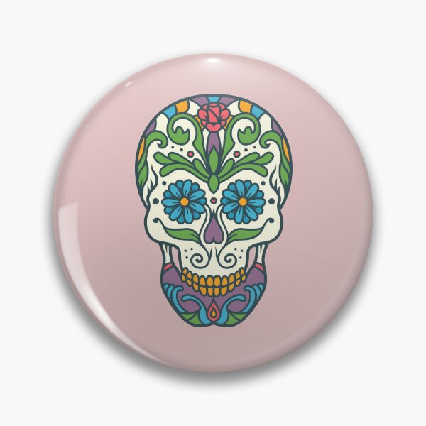 Item preview, Smiley Flowery skull designed and sold by JesticaD.