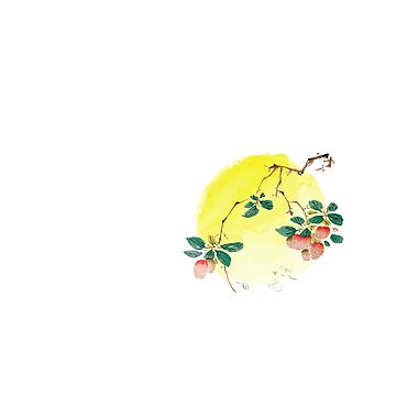 Artwork thumbnail, ASIAN Flower Design in Yellow Background No. 9 by philevera