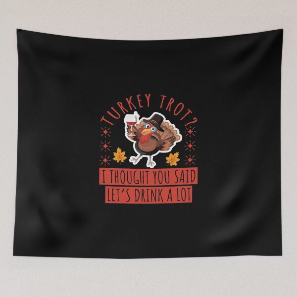 Item preview, Thanks Turkey Trot Funny Thanksgiving Saying Sticker designed and sold by batesyadi3.
