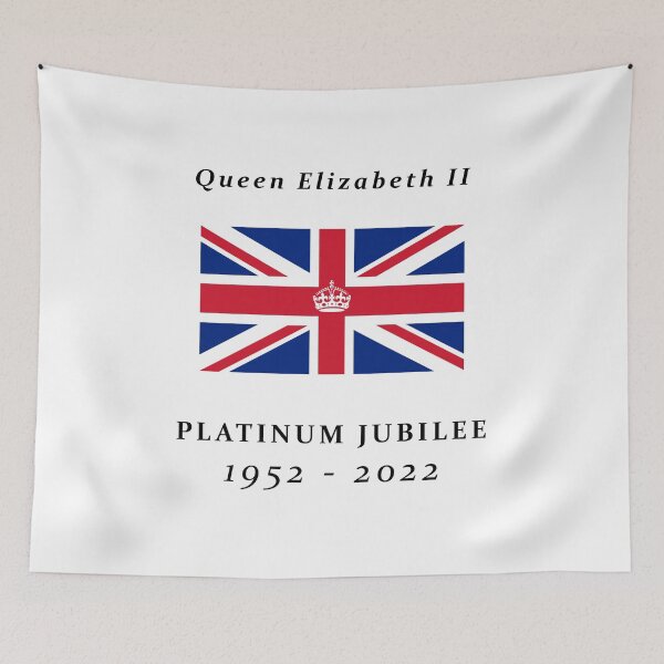 Item preview, Queen Elizabeth II Platinum Jubilee British Flag and Crown designed and sold by LindaCooke.
