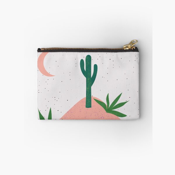 Item preview, Desert chic hills cactus and moon Pink and green, designed and sold by DemonicGloom.