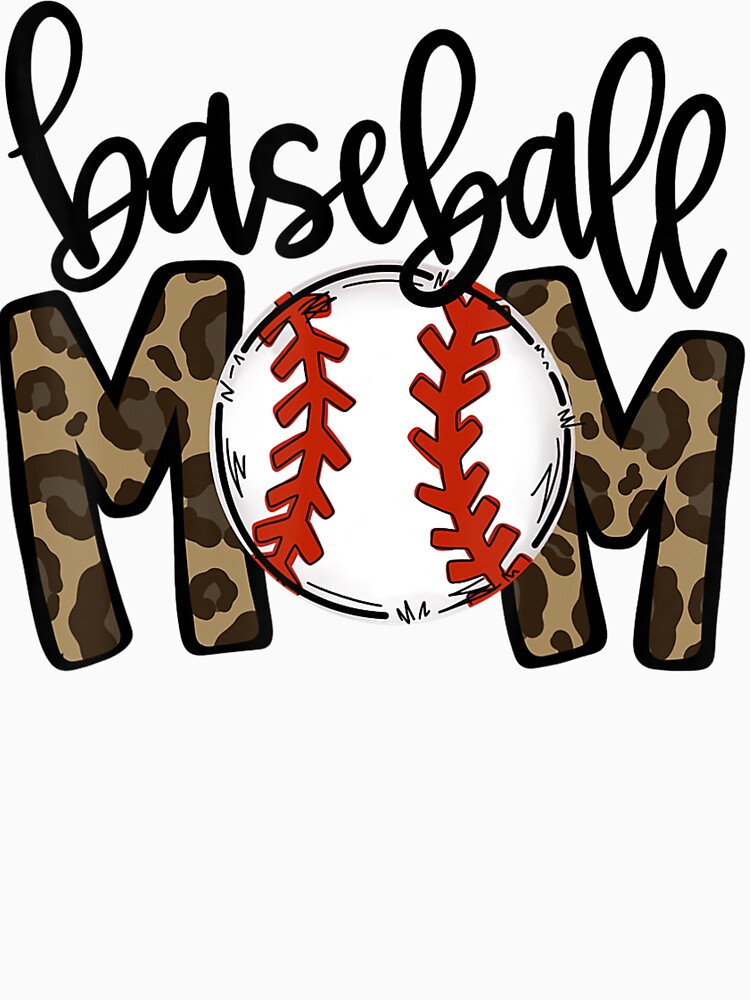 Baseball Mom Leopard Funny Softball Mom Shirt Mother S Day T-Shirt