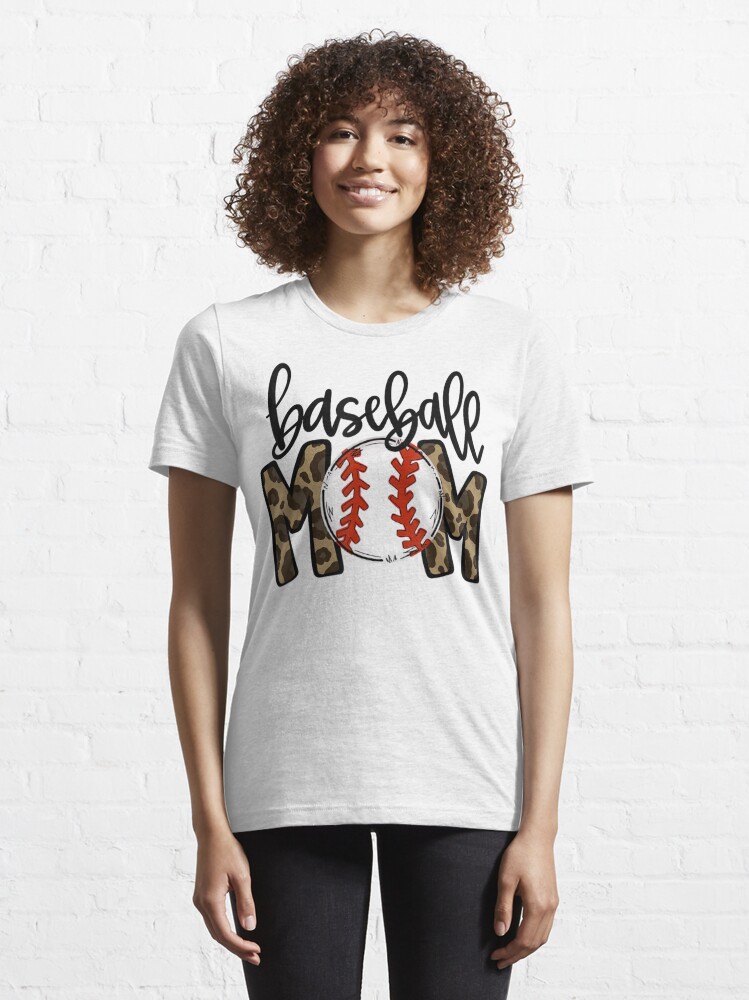 Baseball Mom Leopard Funny Softball Mom Shirt Mother S Day T-Shirt