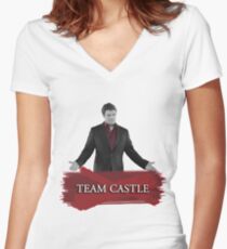 Team Castle Women's Fitted V-Neck T-Shirt