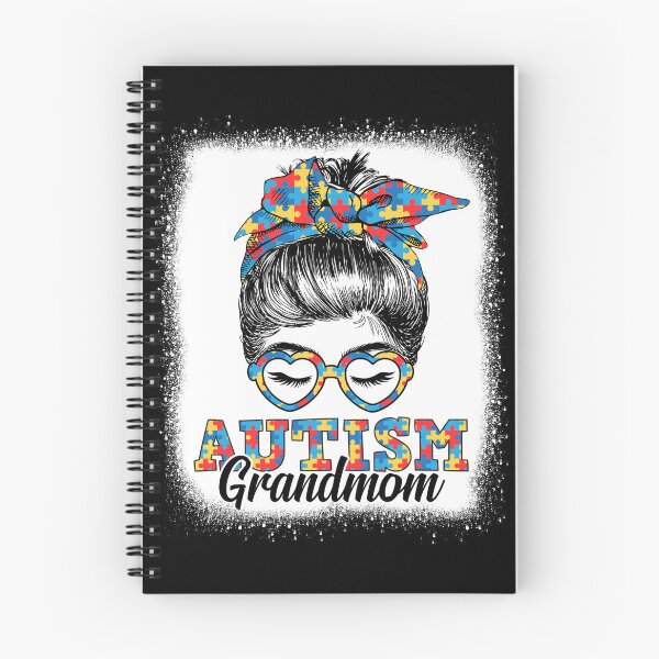 Item preview, Messy Bun Autism Grandmom Autism Month Cute Colorful Heart Glass designed and sold by Master Jay.