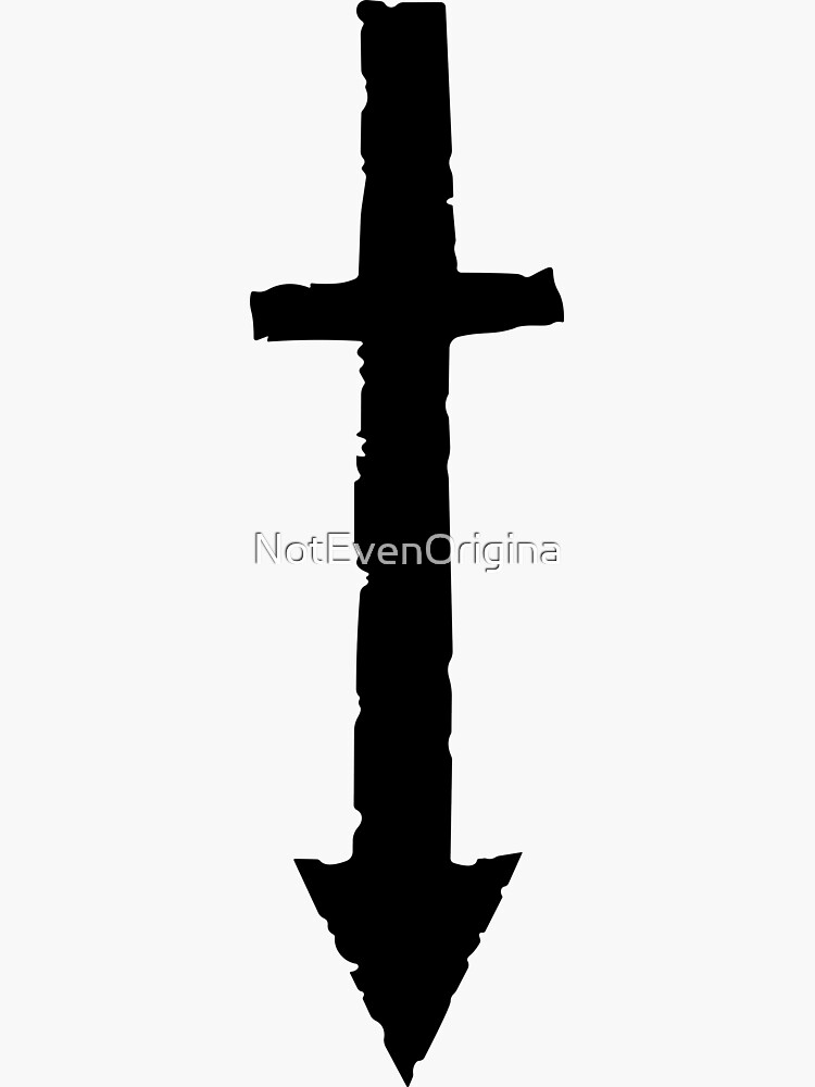 The Pretty Reckless Black Cross Sticker For Sale By Notevenoriginal Redbubble