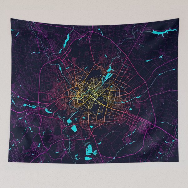 Item preview, Kharkiv City Map of Ukraine - Neon designed and sold by deMAP.
