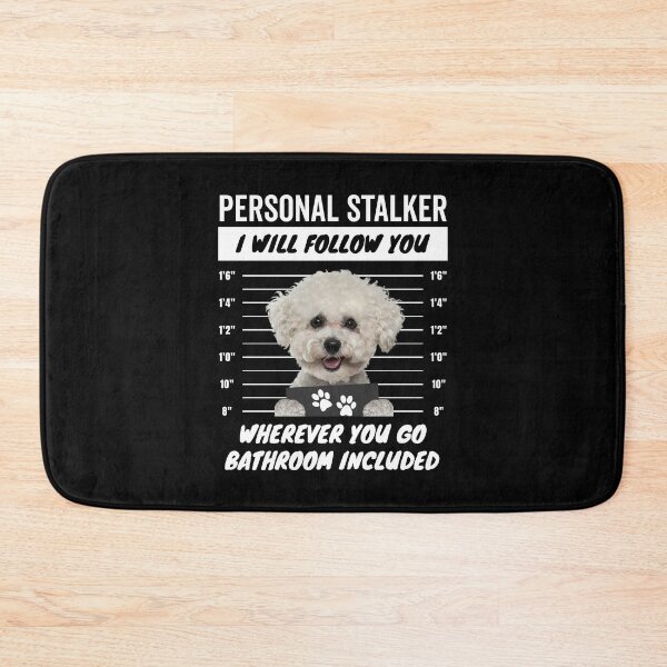 Item preview, Personal Stalker Dog – White Bichon Frise designed and sold by More Cute Dogs.