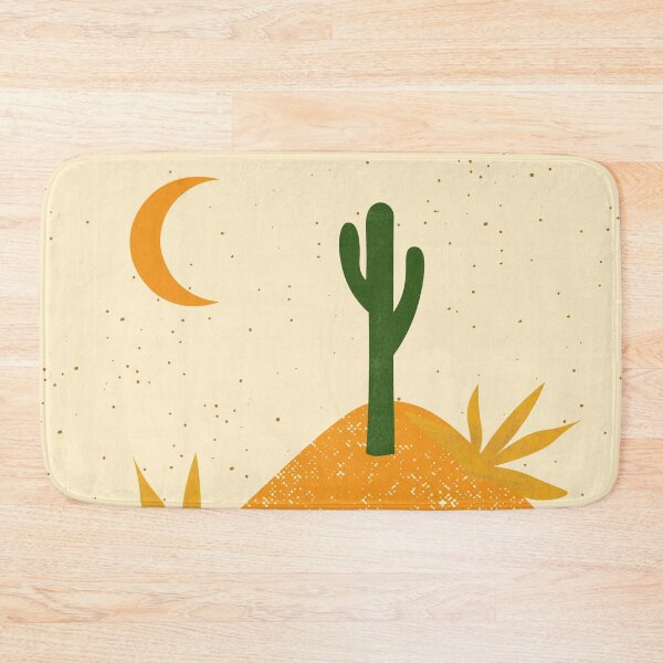 Item preview, Desert chic hills cactus and moon green orange cream and gold, designed and sold by DemonicGloom.