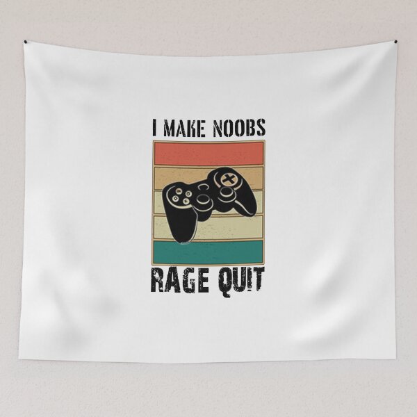 Item preview, retro gamer funny sarcastic Rude Offended saying, I Make Noobs Rage Quit boyfriend girlfriend designed and sold by joygift369.
