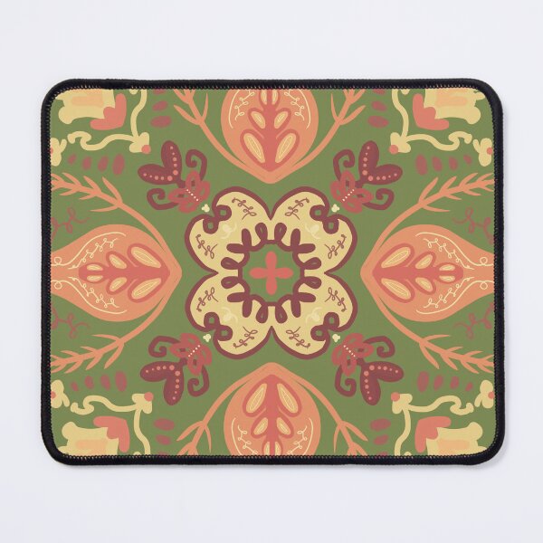 Item preview, Honey mustard floral pattern designed and sold by graetzart.