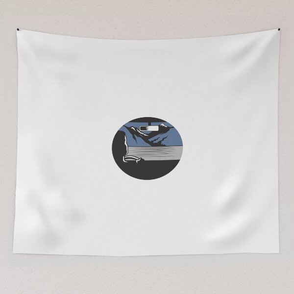 Item preview, Driver Looking Mountain Pass Oval Woodcut designed and sold by patrimonio.