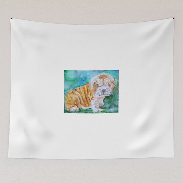 Item preview, BULLDOG CUB - watercolor portrait designed and sold by lautir.