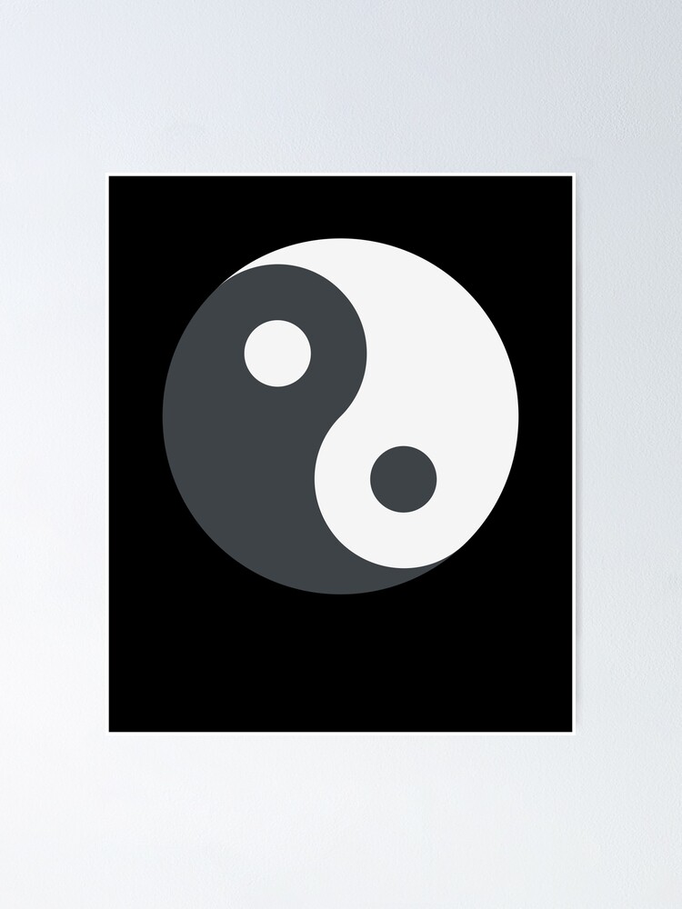 Emoji Yin And Yang Symbol Poster For Sale By Roarr Redbubble   Fposter,small,wall Texture,product,750x1000.u2 