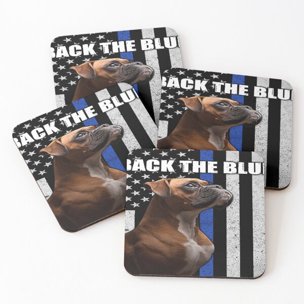 Item preview, Back The Blue - Boxer Flag - Boxer Dog Lover designed and sold by christinecather.