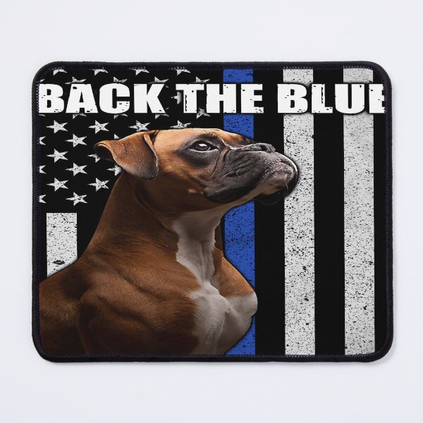 Item preview, Back The Blue - Boxer Flag - Boxer Dog Lover designed and sold by christinecather.
