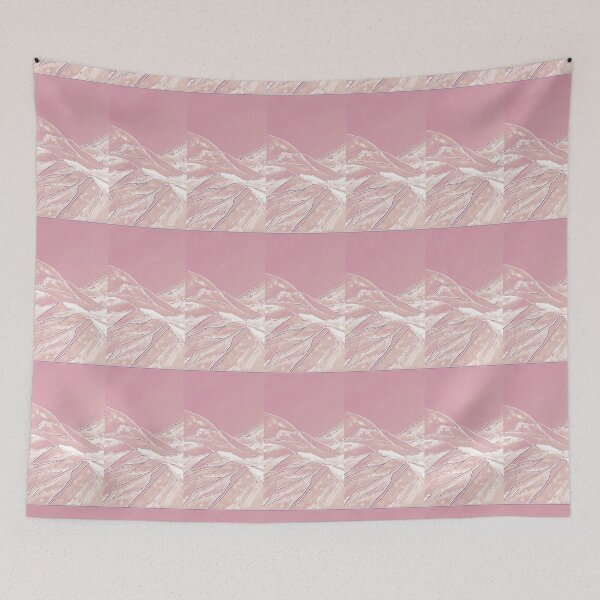Item preview, Blush Mountains - Watercolor Painting designed and sold by MazerolleArt.