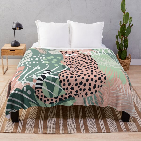 Item preview, Tropical Amazonian Floral Cheetah Prints designed and sold by meggydesigns.
