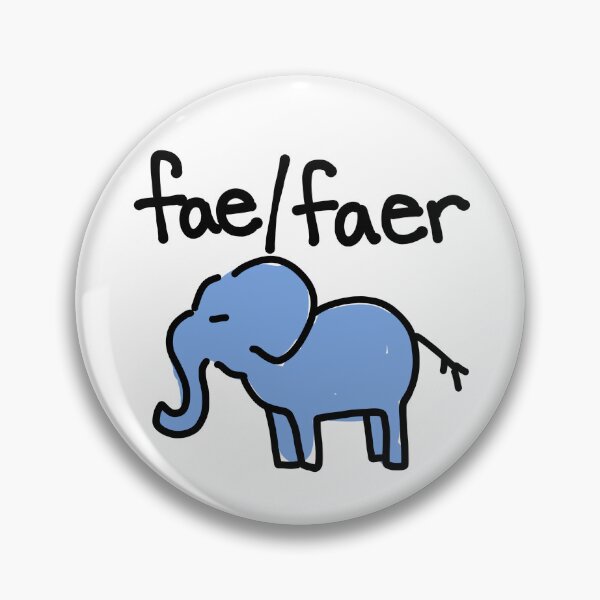 Item preview, Fae/Faer Pronoun Elephant designed and sold by NeetStudio.