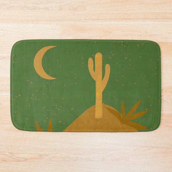 Item preview, Desert chic hills cactus and moon green cream and gold, designed and sold by DemonicGloom.