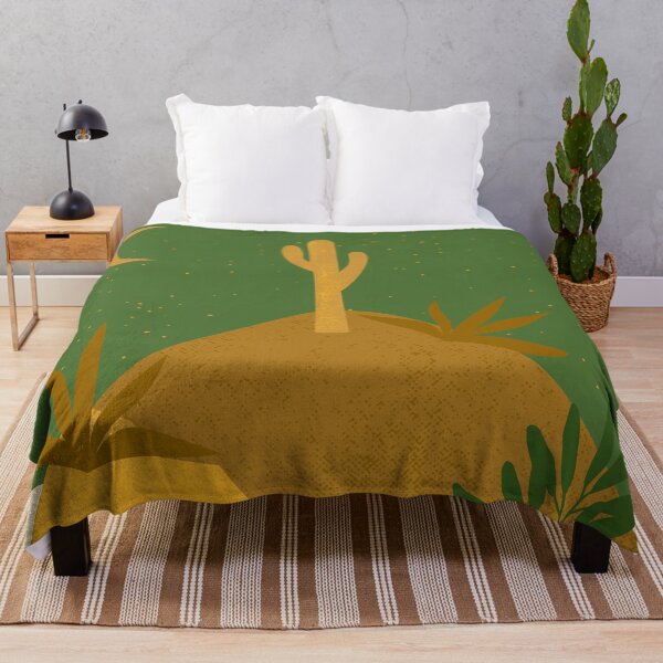 Item preview, Desert chic hills cactus and moon green cream and gold, designed and sold by DemonicGloom.