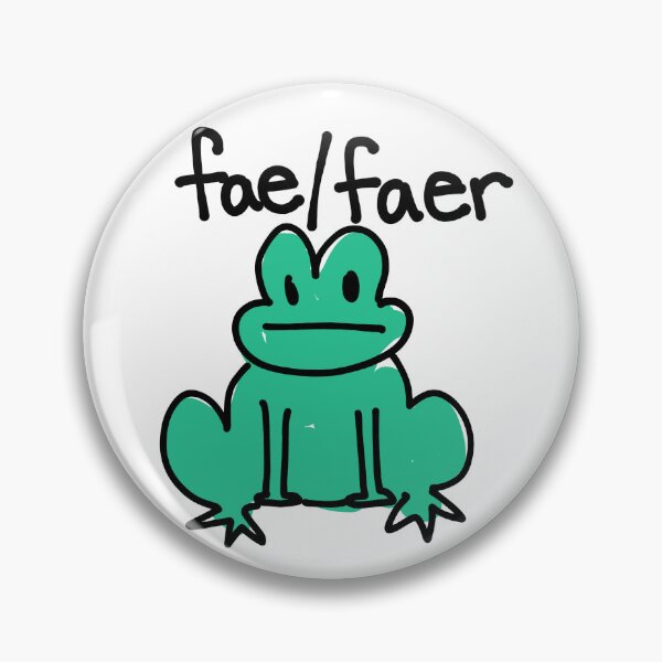 Item preview, Fae/Faer Pronoun Frog designed and sold by NeetStudio.