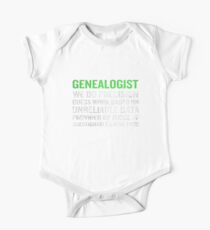 Genealogy Meaning Funny Genealogists Term Gift One Piece - Short Sleeve