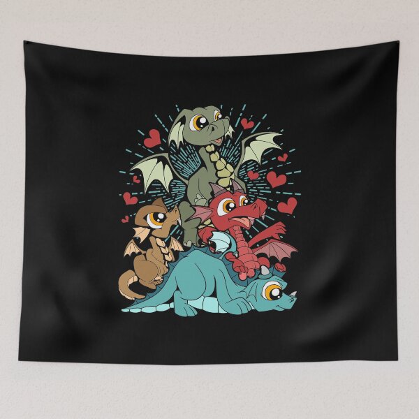 Item preview, Heart Fantasy Creature Mythical Animal Cute Dragon designed and sold by bestshirtdesign.