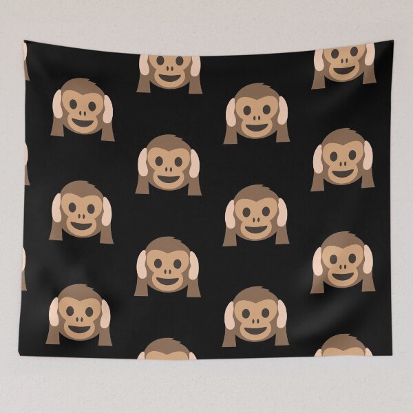 Item preview, Emoji Hear-no-evil monkey designed and sold by roarr.