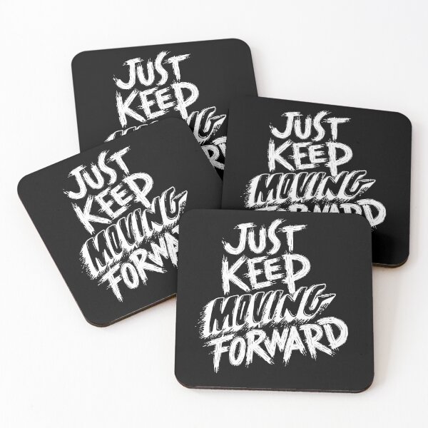 Item preview, Just keep moving forward typography motivation message black and white designed and sold by Strale25kv.