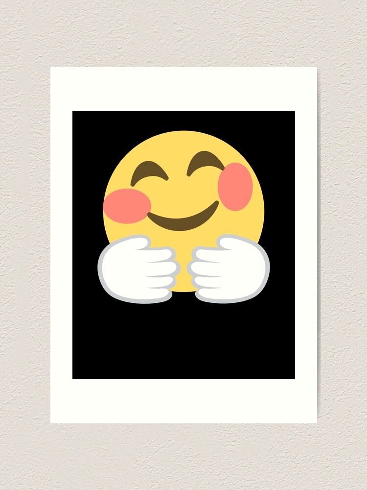 "Emoji Hugging Face" Art Print by roarr | Redbubble