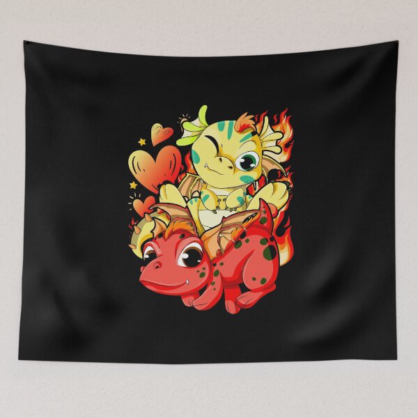 Item preview, Heart Fantasy Fire Dragon Mythical Creature Cute Dragon designed and sold by bestshirtdesign.