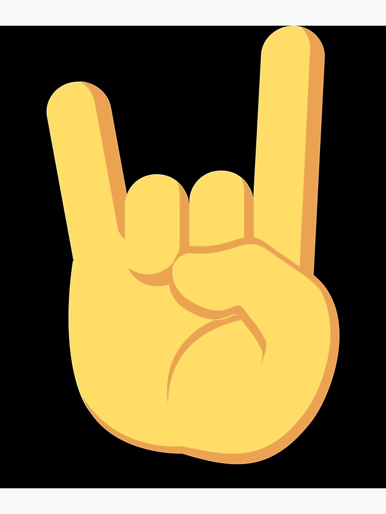 emoji-sign-of-the-horns-poster-by-roarr-redbubble