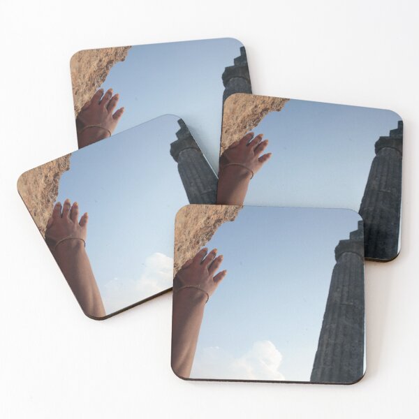 Item preview, Yoga stretching with Ancient Temple in Greece designed and sold by LuminusProject.