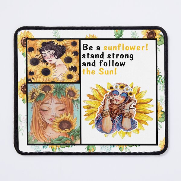 Item preview, Be A Sunflower Stand Strong And Follow The Sun - Sunflower Girl designed and sold by christinecather.