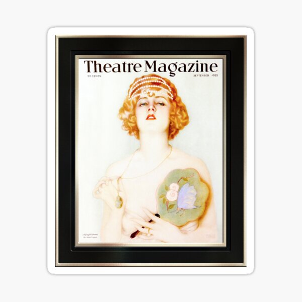 Hilda Fergason On Theatre Magazine September 1925 by Alberto Vargas Remastered Vintage Art Xzendor7 Reproductions Sticker