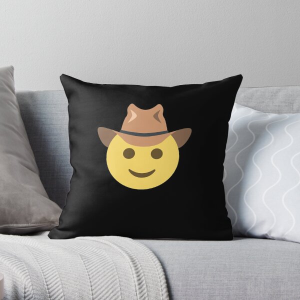 cowboy hat emoji pillow