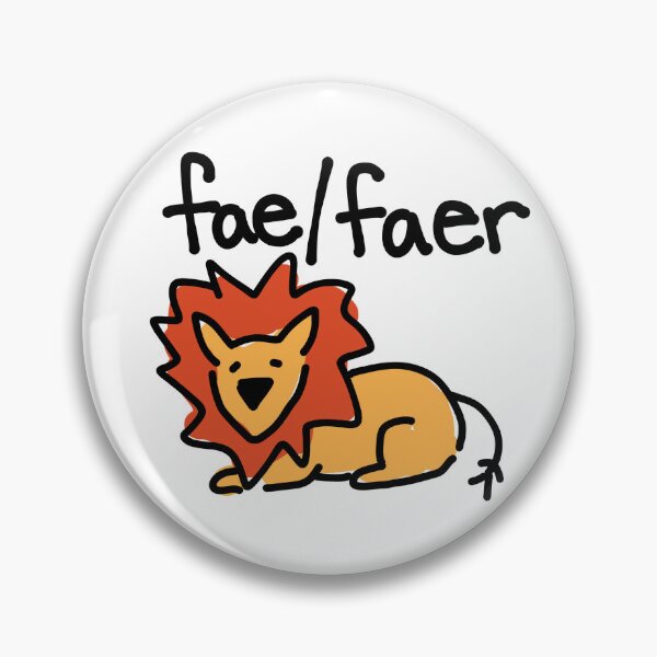 Item preview, Fae/Faer Pronoun Lion designed and sold by NeetStudio.